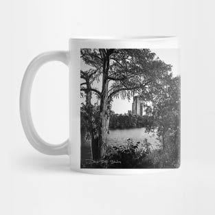 Austin In The Fall - Graphic 1 -  Black and White Mug